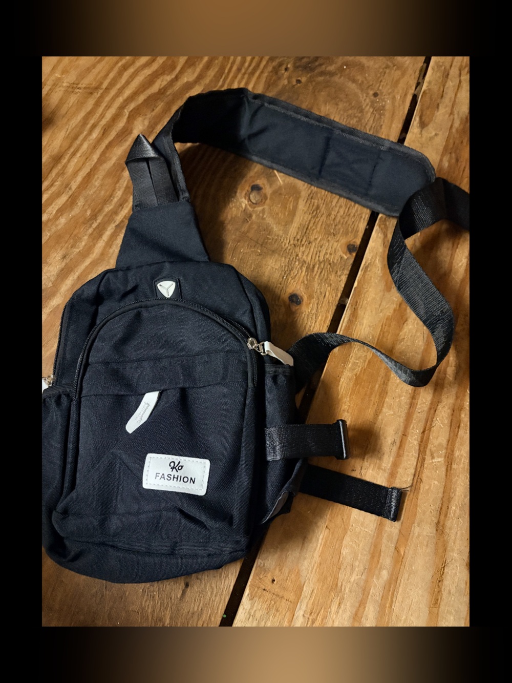 Unisex Black Crossbody Sling Bag - Brand fashion